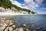 Denmark the limestone and chalk cliffs.