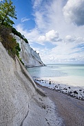 Denmark the limestone and chalk cliffs