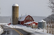 Driftless Region Winter Barn