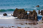 Beach and Rock Formations