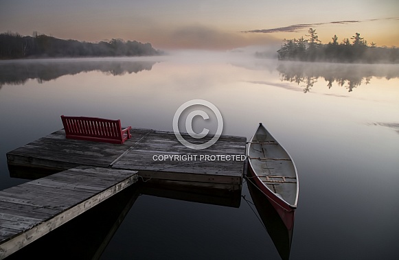 Dock and Little Red canoe