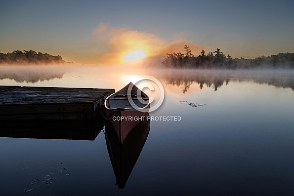 Early morning mists at the lake