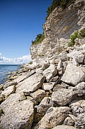 Denmark the limestone and chalk cliffs