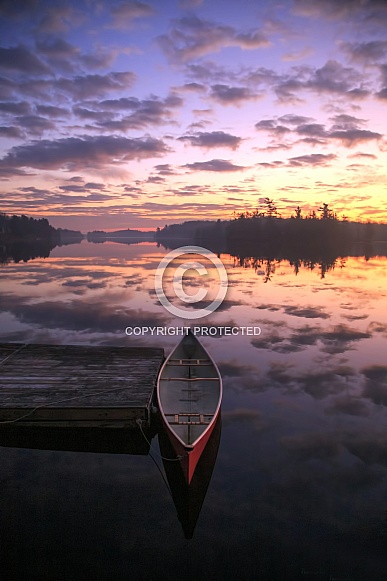 Summertime canoe