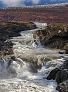 Godafoss Waterfall and rapids - Iceland