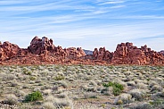 Red rock formations at Valley of Fire state park