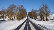 Country road in winter weather