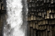 Basalt columns at Svartifoss Waterfall - Iceland