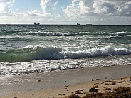 View of the Ocean Waves at the Beach