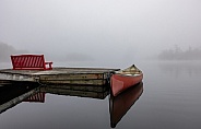 Moody mists across the lake