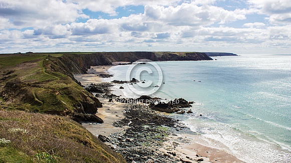 Marloes Sands - Coast Path View
