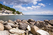 Denmark the limestone and chalk cliffs.