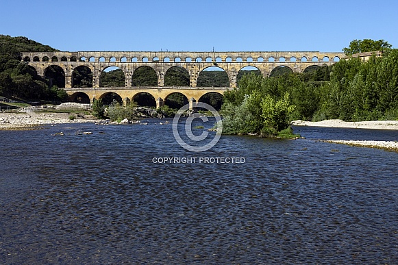 Pont du Gard and Gardon River - France