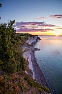 Denmark the limestone and chalk cliffs
