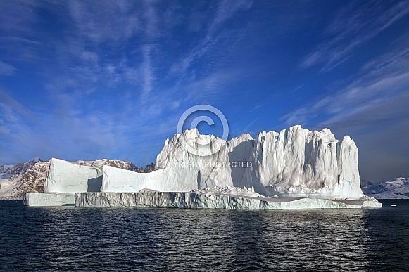 Large iceberg floating in Scoresbysund - Greenland