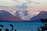 Evening view on the Alaskan mountains