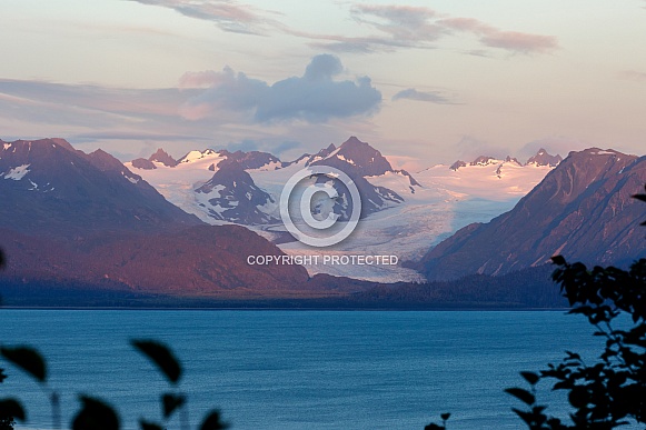 Evening view on the Alaskan mountains