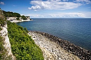 Denmark the limestone and chalk cliffs.