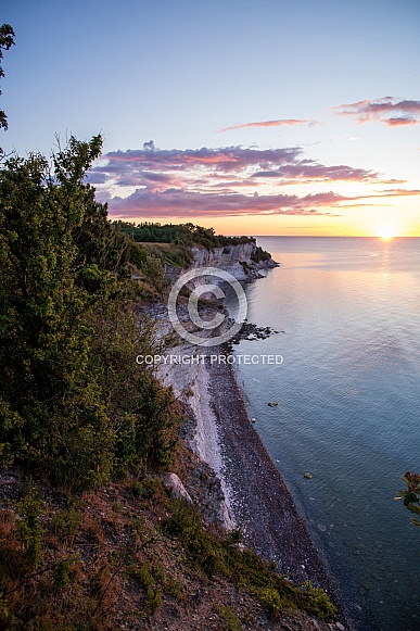 Denmark the limestone and chalk cliffs