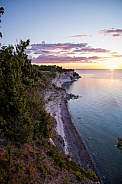 Denmark the limestone and chalk cliffs