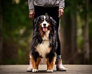 Bernese Mountain Dog at an outdoor portrait session