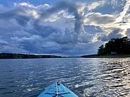 Kayaking on Lake Greeson