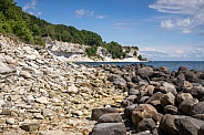 Denmark the limestone and chalk cliffs.