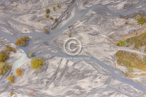 Dry river bed seen from above. Dry river bed seen from above.