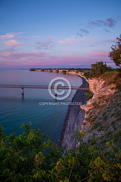 Denmark the limestone and chalk cliffs