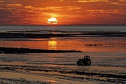 Sunset at low tide