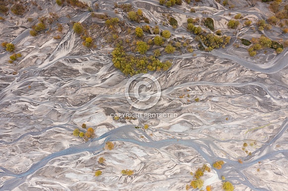 Dry river bed seen from above. Dry river bed seen from above.