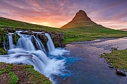 Kirkjufellsfoss waterfall at Iceland