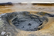 Boiling volcanic mud pool - Iceland