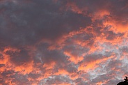 Sunset cloudy sky
