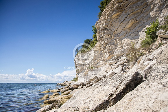 Denmark the limestone and chalk cliffs. Denmark the limestone and chalk cliffs.
