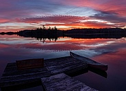 Summer colour splashed across the lake