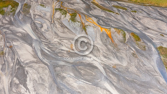 Dry river bed seen from above. Dry river bed seen from above.