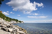 Denmark the limestone and chalk cliffs.
