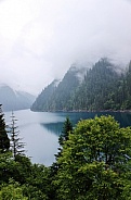 Foggy Lake with Mountain
