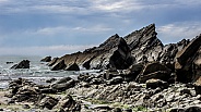 Marloes Sands - Jagged Rocks, Moody Skies