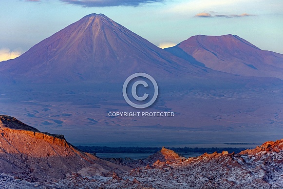 Mount Licancabur Volcano at dusk Mount Licancabur Volcano at dusk