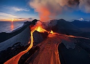 Volcanic Eruption by the coast