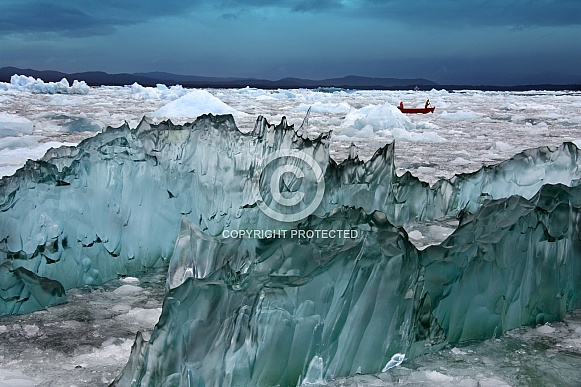 Amorphus glacial ice - Patagonia - Chile Amorphus glacial ice - Patagonia - Chile
