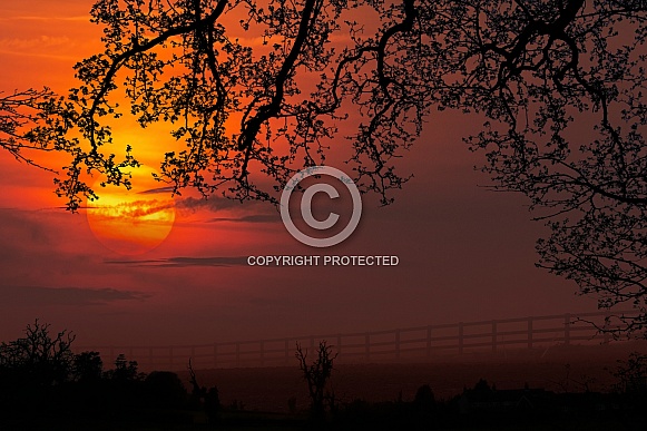 Sunrise in the countryside of North Yorkshire - England Sunrise in the countryside of North Yorkshire - England
