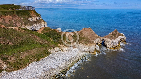 Cliffs at Thornwick Bay - Yorkshire - England