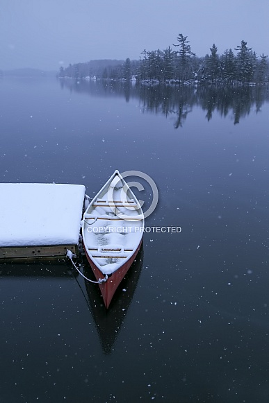 Canoe in the early Winter
