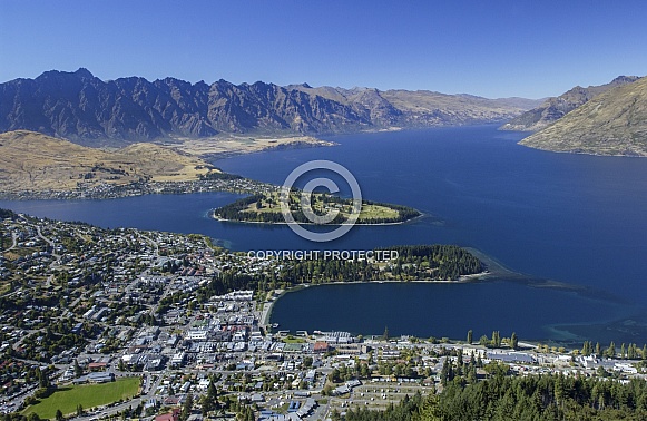 Queenstown Bay on Lake Wakatipu - New Zealand