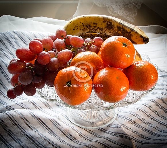 Fruit on Glass Plate