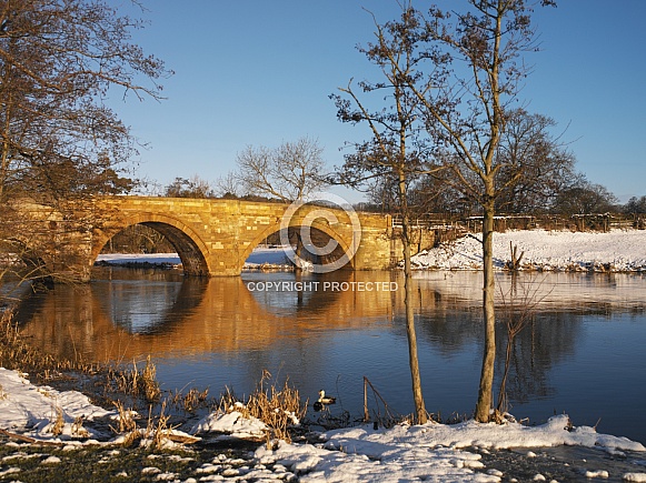 Winter scene - River Derwent - North Yorkshire