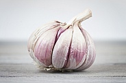 plump garlic bulb